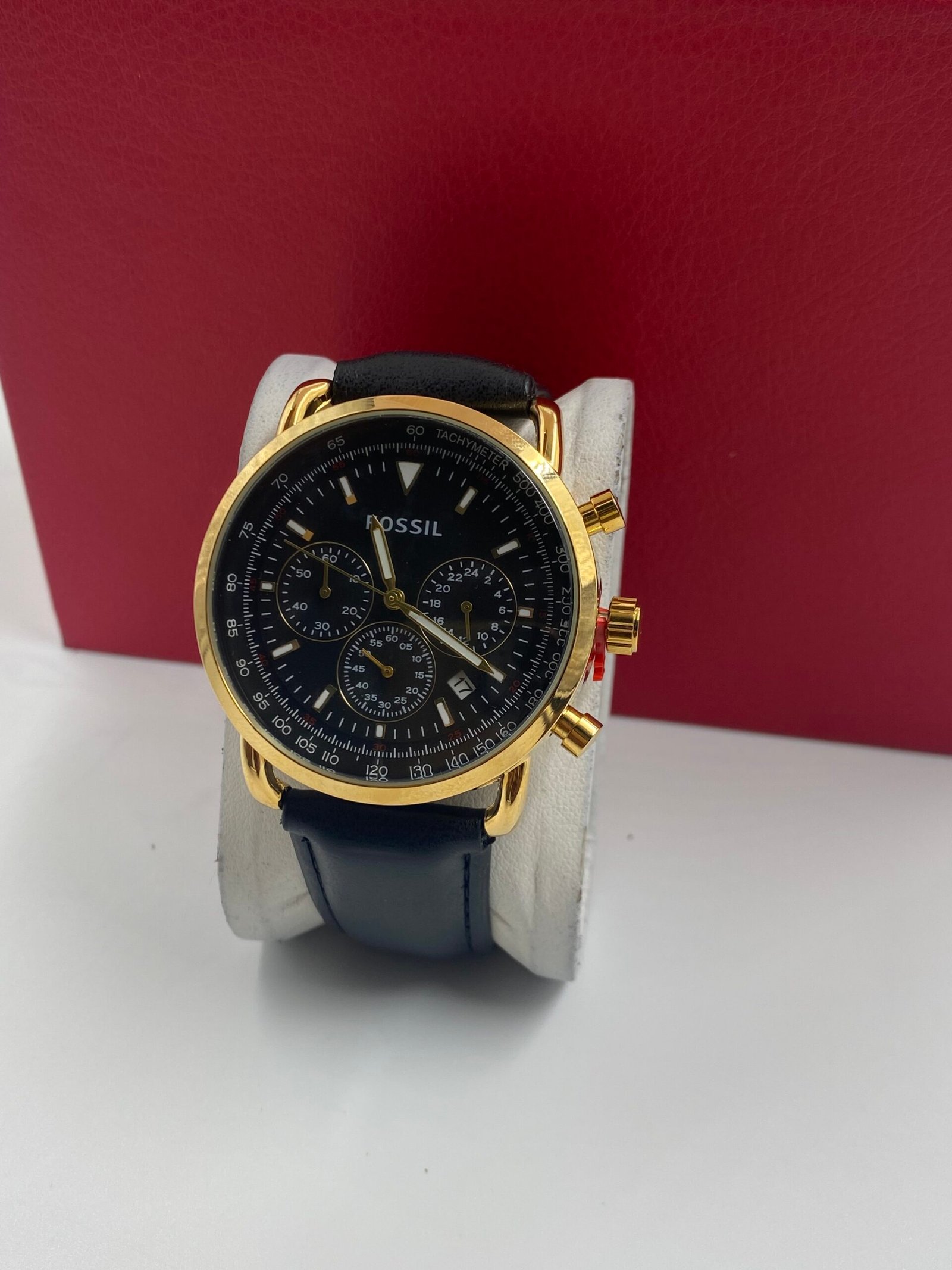 Silver Fossil watch(comes in Can & Bag) - Image 2