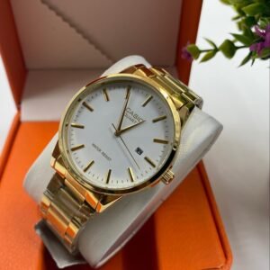 Casio Gold Strapped White Face